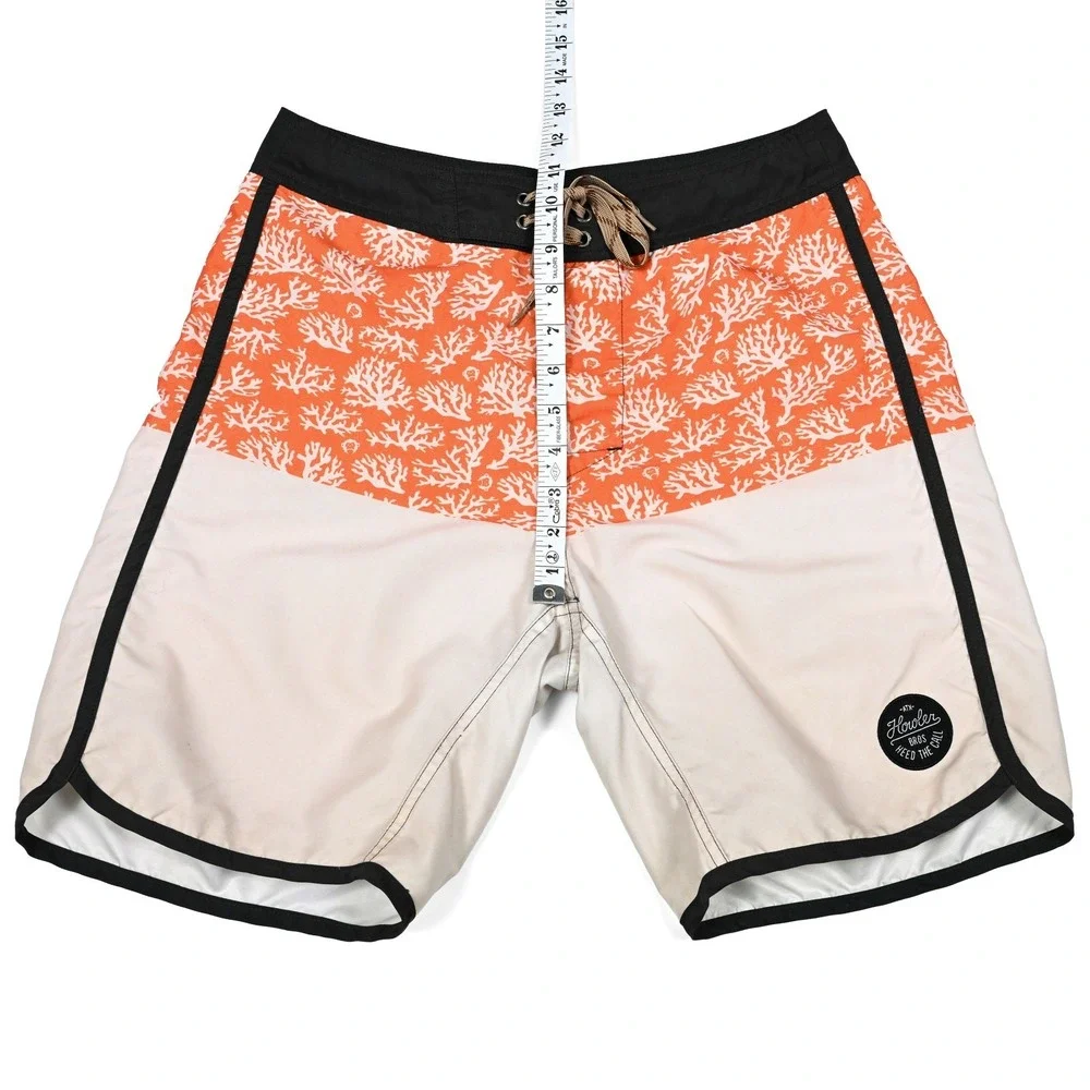 Howler Brother Board Shorts Mens 30 Swim Floral Beach Vacation Western Coral - Picture 4 of 13